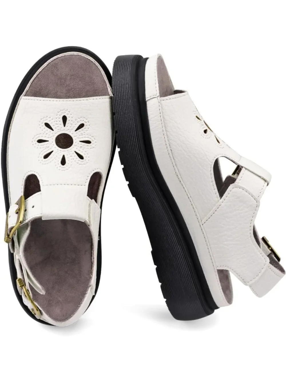 Stylish Women's Adjustable T-Strap Platform Wedge Sandals for Comfort & Fashion